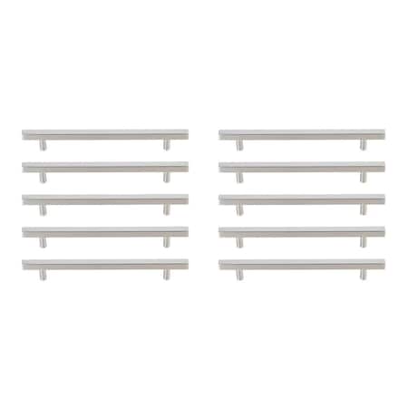 Elegant Decor 7.56 in. Dior Multipack Center To Center Bar Pull, Brushed Nickel, 10PK PL402-7-NK-10PK